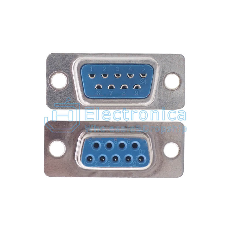 RS232 DB-9S Male/Female 9-hole Welding Wire Type Serial Port Connector - I Found Tech Chinese Warehouse Import - Female...