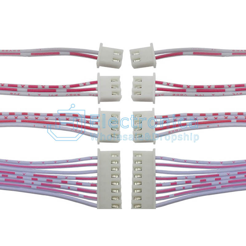 XH2.54 10/20/30cm 2/3/4/5/6/7/8/9/10/11/12P Single/Double Head Red and White Flat Cable - I Found Tech Chinese Warehouse...