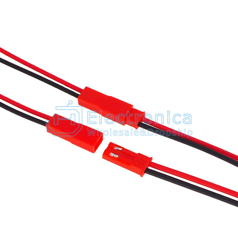 JST 2P Black/Red Male/Female Connecting Cable - I Found Tech Chinese Warehouse Import - Option 23943;23945