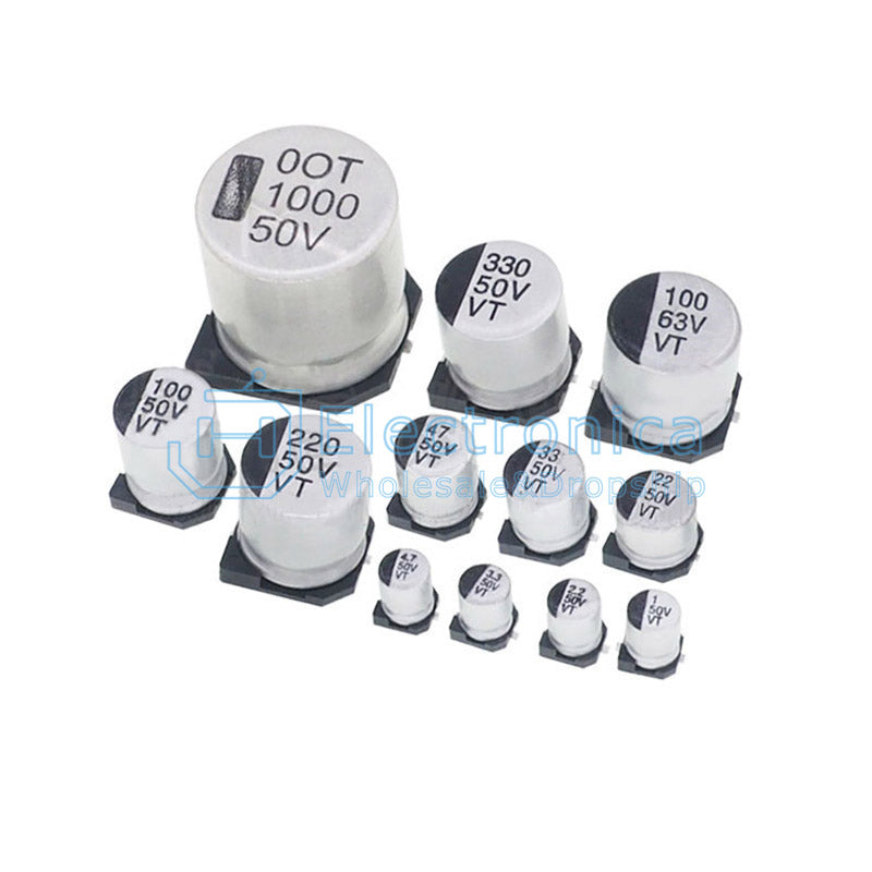 50V 1/2.2/3.3/4.7/10/22/33/47/100/220/330/1000UF SMD Aluminum Electrolytic Capacitor - I Found Tech Chinese Warehouse...
