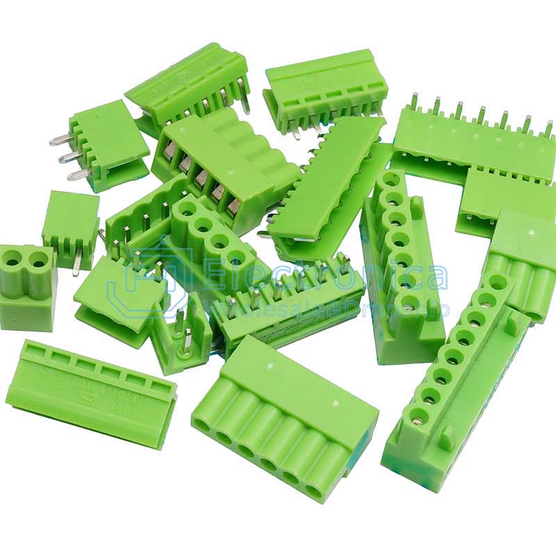HT3.96mm 2/3/4/5/6/7/8P Straight/Bent Pin Terminal Block Set - I Found Tech Chinese Warehouse Import - 2P Bent pin set-10...