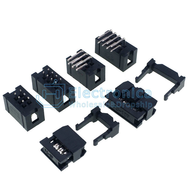 DC3 2.54mm JTAG 6/8/10/12/14/16/18/20/24/26/30/34/40/50P FC Simple Horn Socket - I Found Tech Chinese Warehouse Import -...