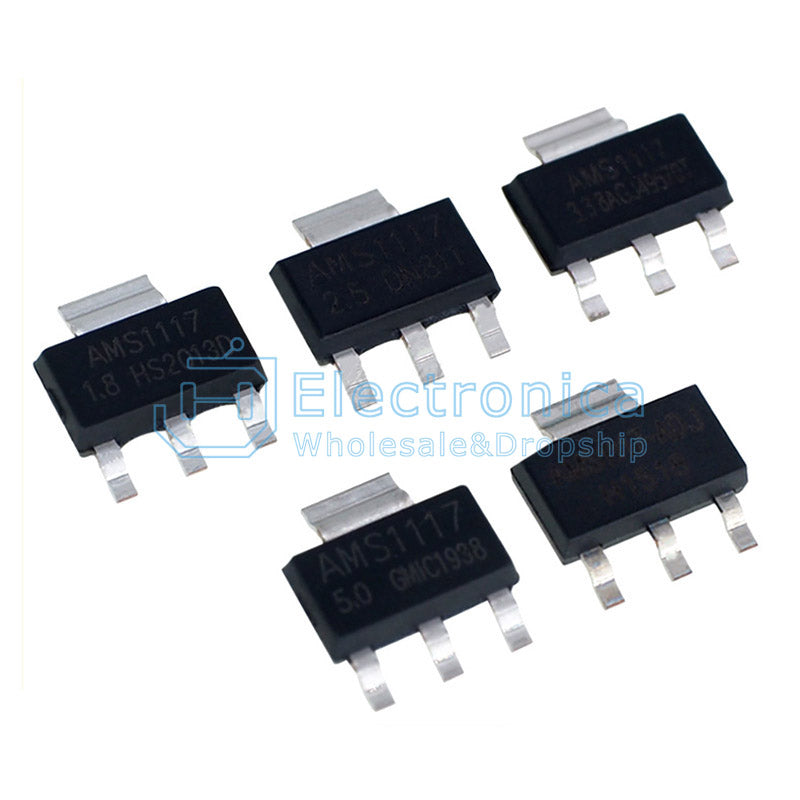AMS1117-3.3/1.2/1.8/2.5/5/ADJ 5V SOT-223 Step Down IC Regulator - I Found Tech Chinese Warehouse Import - AMS1117-1.2V 10pcs