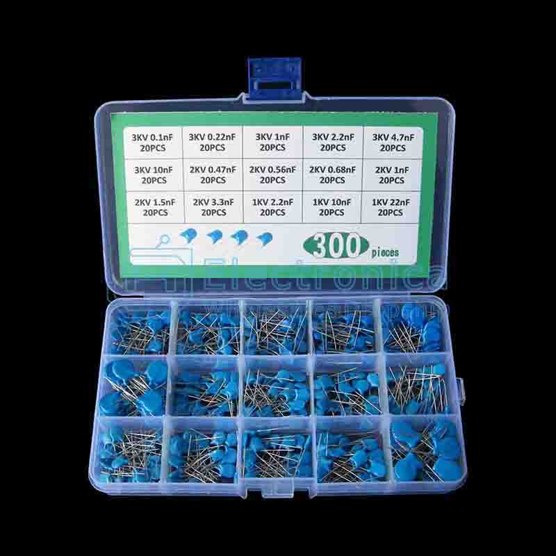 300pcs 15 Kinds High Voltage Ceramic Capacitor Kit - I Found Tech Chinese Warehouse Import