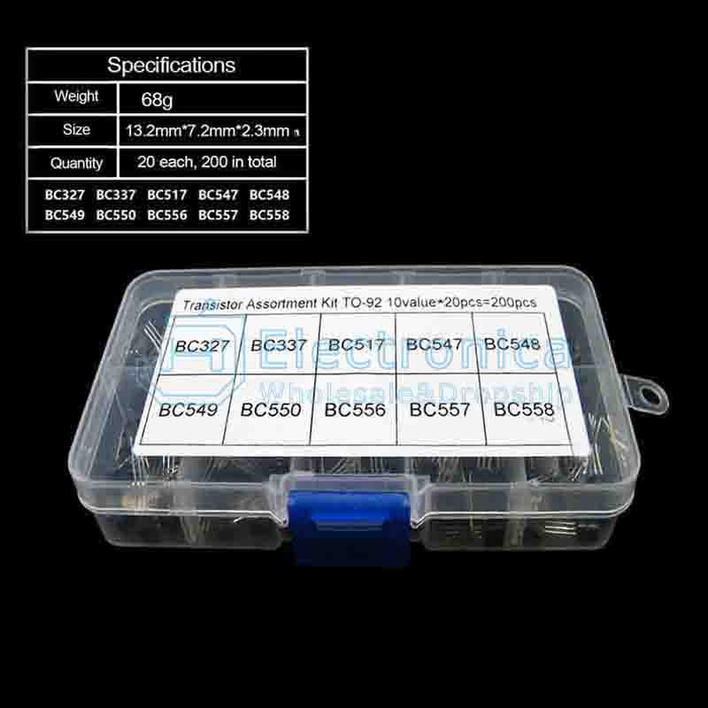 200pcs 10 Valules TO-92 BC337 BC327 BC517 BC550 Triode Kit - I Found Tech Chinese Warehouse Import