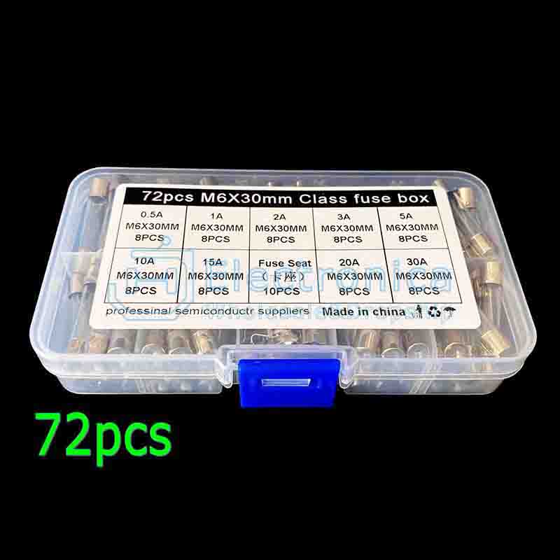72pcs 6*30mm 250V Glass Fuse Kit - I Found Tech Chinese Warehouse Import