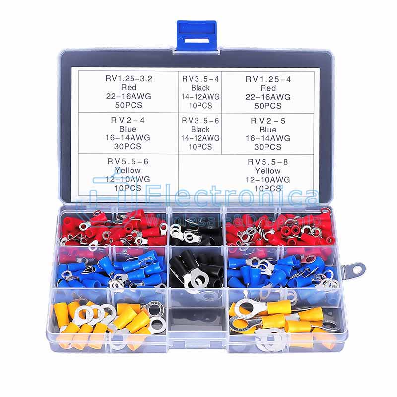 200pcs Round Cold Press Terminals Kit with Box - I Found Tech Chinese Warehouse Import - 200pcs terminal