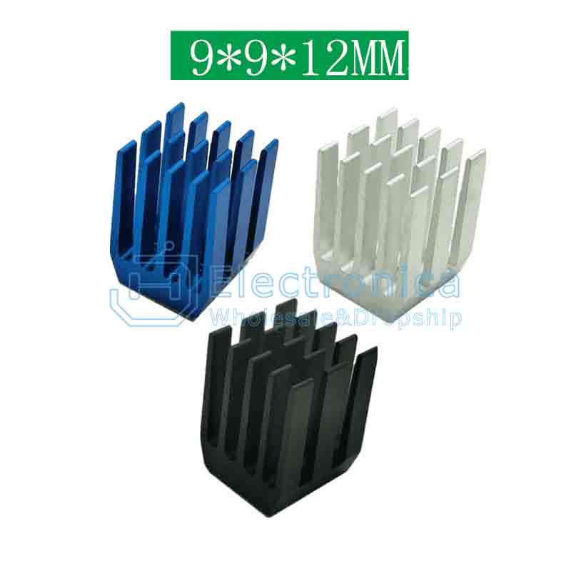 9*9*12MM Aluminum Heatsink - I Found Tech Chinese Warehouse Import - Aluminum color 9*9*12MM/ with thermal conductive glue