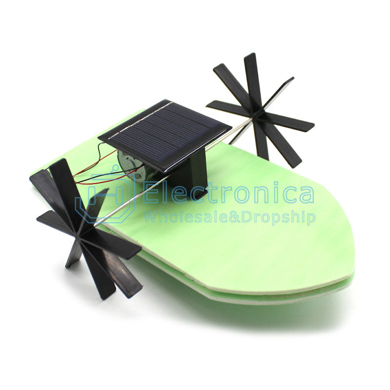 DIY Solar Energy Wheel Paddle Ship Handmade Toy - I Found Tech Chinese Warehouse Import