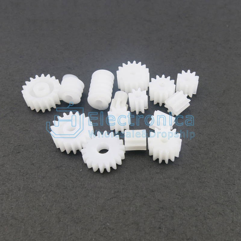 15pcs Spindle Gear Four-wheel Drive Motor Plastic Worm Gear - I Found Tech Chinese Warehouse Import