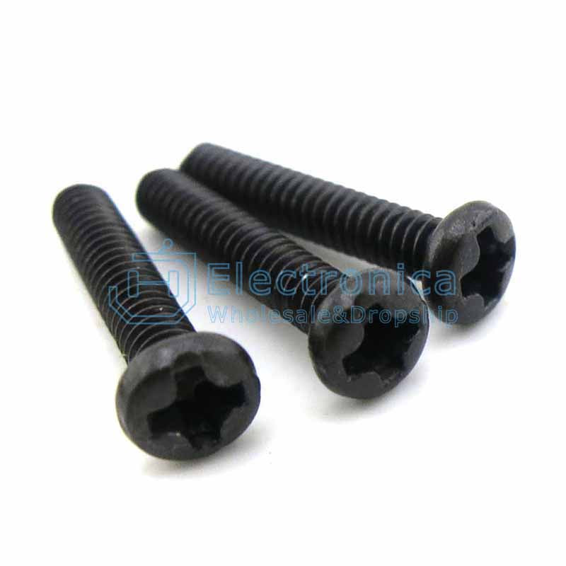 M2*10 Black Cross Recessed Round Screw - I Found Tech Chinese Warehouse Import - M2 * 10 (1 pack / including 20 sets)