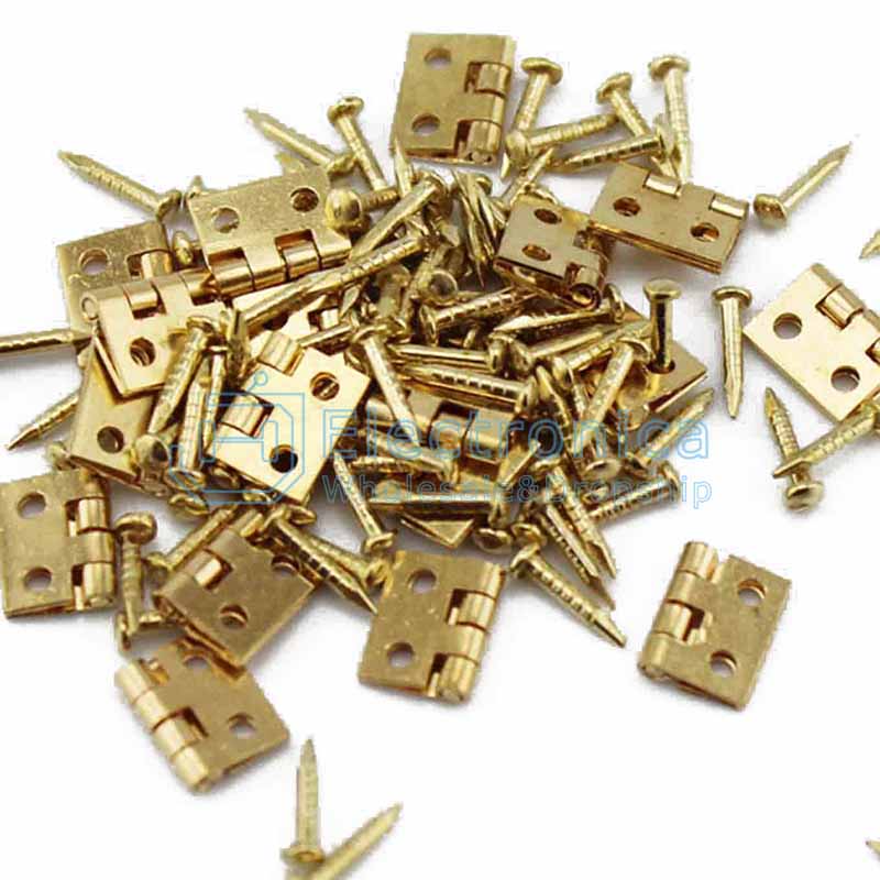 8x10mm Mini Metal Golden Decorative Door Hinges - I Found Tech Chinese Warehouse Import - 20PCS