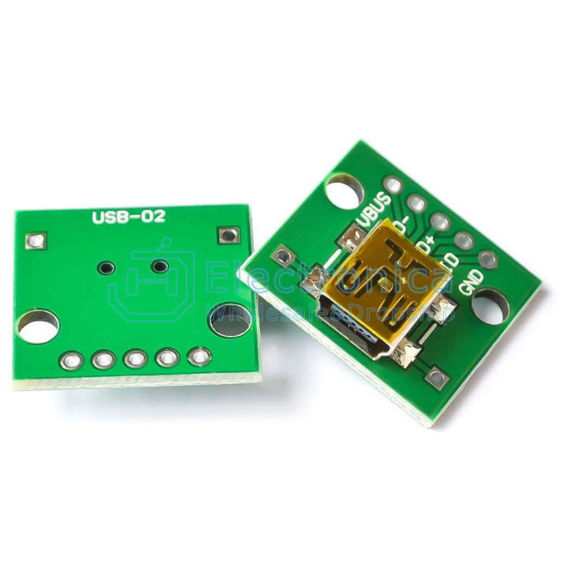 Mini USB to DIP 2.54mm Adapter Board - I Found Tech Chinese Warehouse Import - 2PCS