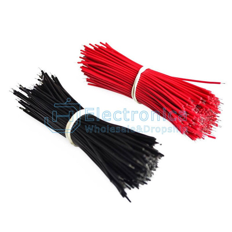100pcs Breadboard Jumper Cable Wires Tinned Black & Red wire - I Found Tech Chinese Warehouse Import - Red 50pcs +Black 50pcs