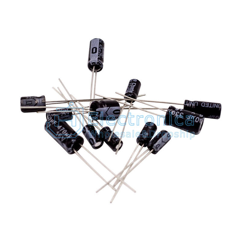 120pcs 1UF-470UF 12 Value *10pcs Electrolytic Capacitor - I Found Tech Chinese Warehouse Import