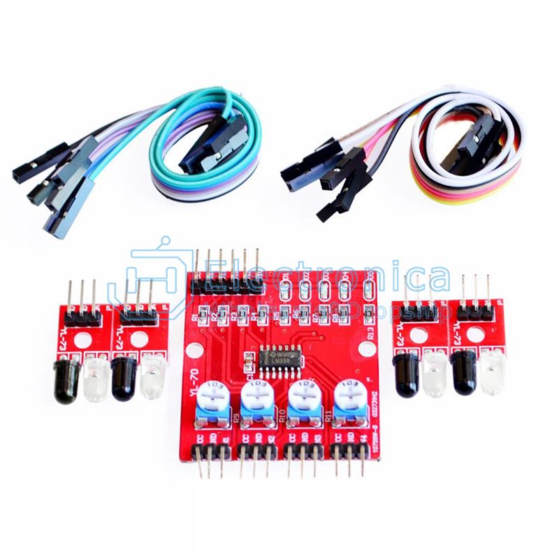 4 Way Infrared Detection Tracking Photoelectric Sensor - I Found Tech Chinese Warehouse Import