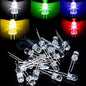 100pcs Transparent 5mm Round LED Diode Red/Green/Blue/White/Yellow Light each 20pcs - I Found Tech Chinese Warehouse Import