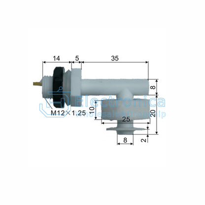 Liquid Water Level Sensor White PP Right Angle Float Switch