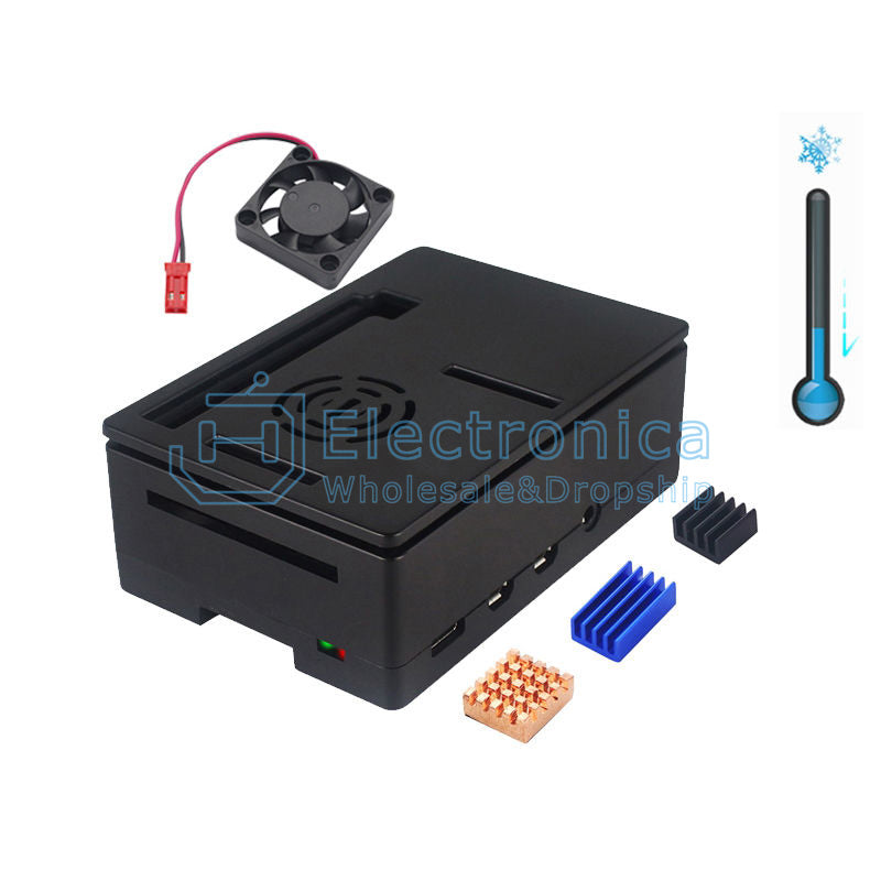 Raspberry Pi 4B/3B ABS Plastic Case - I Found Tech Chinese Warehouse Import - Raspberry pie 3B+ Black Case
