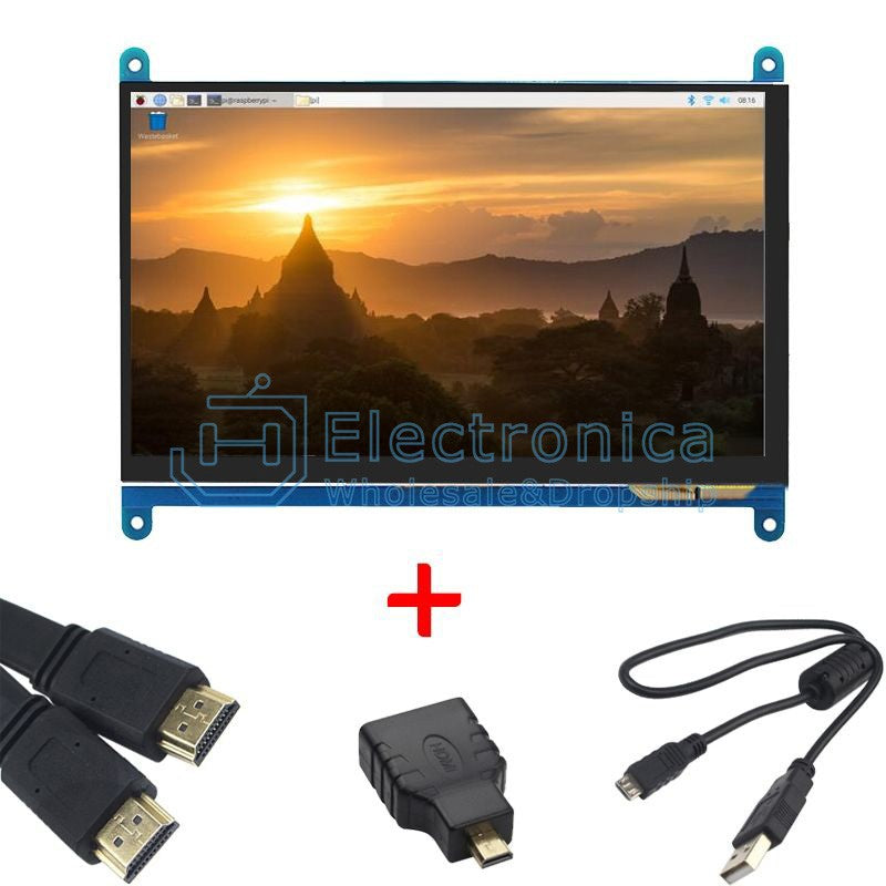 Raspberry Pi 4B/3B+ 7 inch 800*480 LCD Touch Display Screen with HDMI Cable - I Found Tech Chinese Warehouse Import - 7...