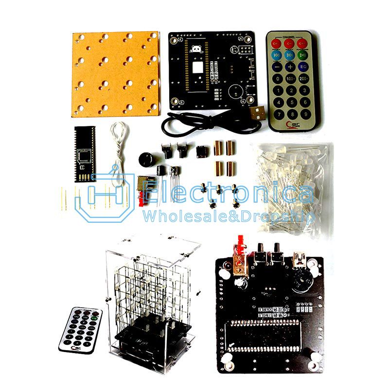 4×4×4 3D Light Cube Kit - I Found Tech Chinese Warehouse Import - Option 33717;33722