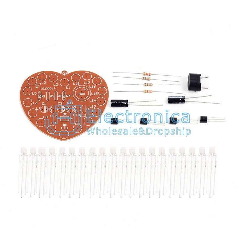 18 LEDs Heart-Shaped Red Green Dual-Color Kit - I Found Tech Chinese Warehouse Import