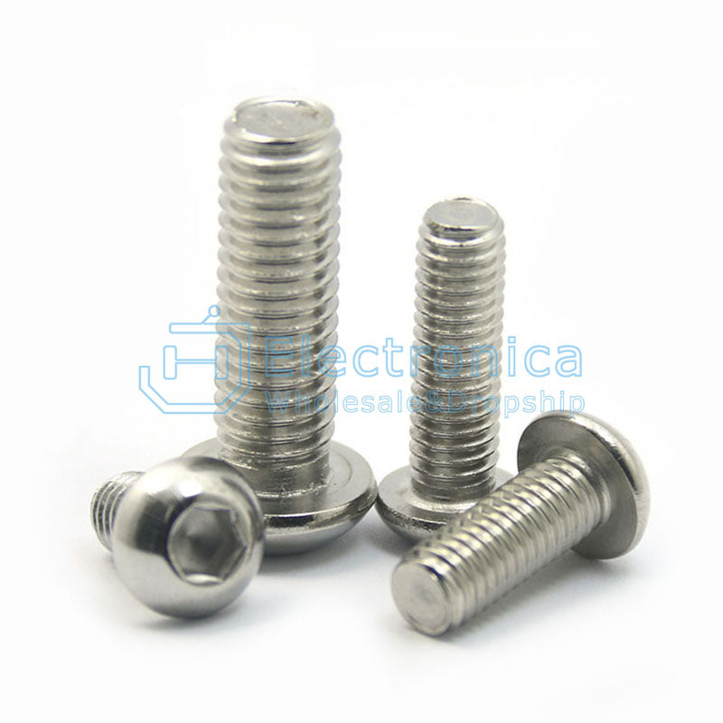 304 M8 Half Round Head Hexagon Socket Screw - I Found Tech Chinese Warehouse Import - M8*12