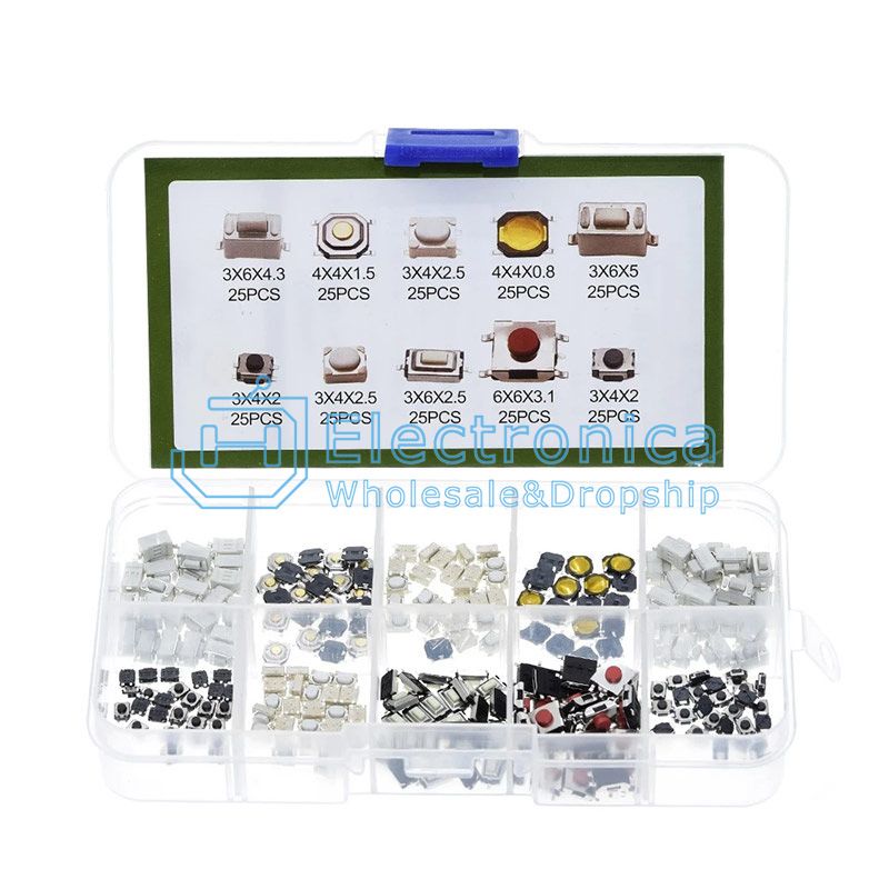 10 Kinds 250pcs Switch Button Kit - I Found Tech Chinese Warehouse Import