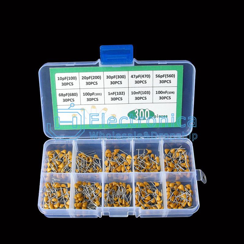 300pcs 10 Values Monolithic Capacitor Kit - I Found Tech Chinese Warehouse Import