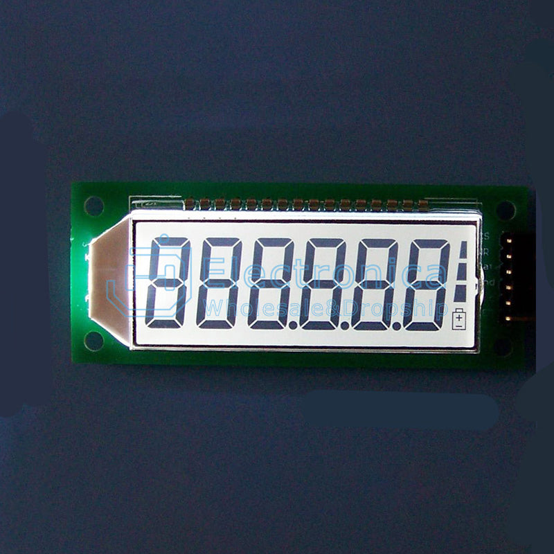 6 Bit 8 Segment Digital LCD Module - I Found Tech Chinese Warehouse Import - Blue backlight