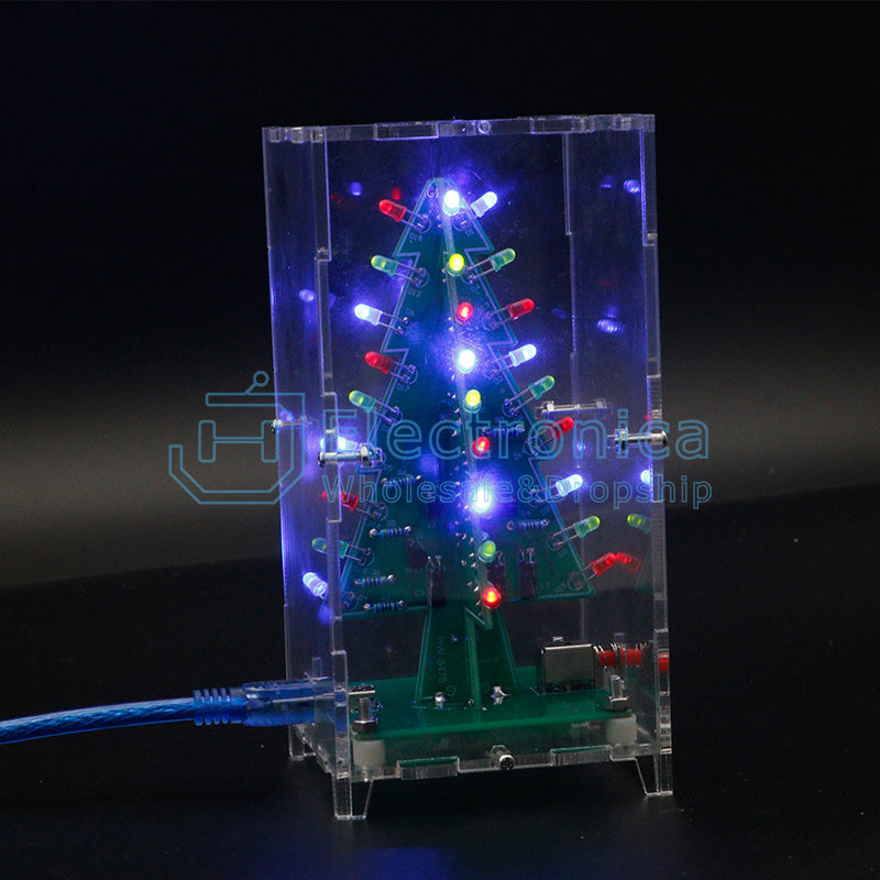Colorful Running Water Lamp Christmas Tree Kit - I Found Tech Chinese Warehouse Import - Colorful Christmas Tree DIY parts