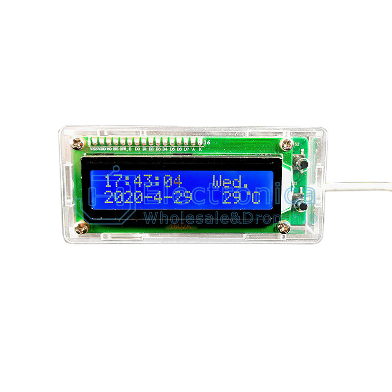 DS3231 LCD Display Perpetual Calendar Alarm Clock - I Found Tech Chinese Warehouse Import - Kit