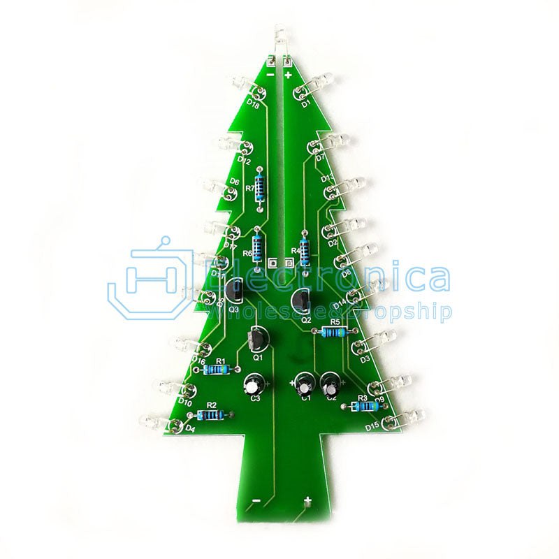 Single PCB Board Christmas Tree LED DIY Kit - I Found Tech Chinese Warehouse Import - Single PCB board+seven color light...