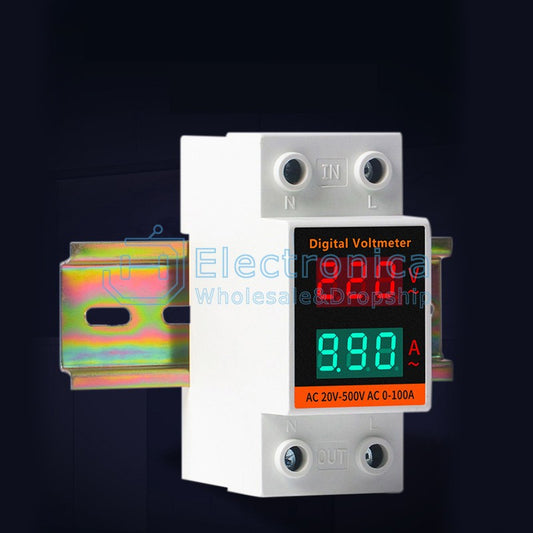 YHC45-2042VA Rail-type Digital Current and Voltage Meter - I Found Tech Chinese Warehouse Import - (YHC45-2042VA)...