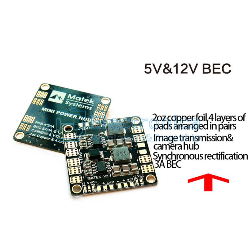 Matek PDB Dual-channel BEC Distribution Board - I Found Tech Chinese Warehouse Import - PDB dual-channel BEC distribution...