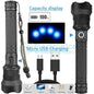 P70/P50 Telescopic Zoom Glare Flashlight - I Found Tech Chinese Warehouse Import - Long flashlight P70+USB cable (no battery)