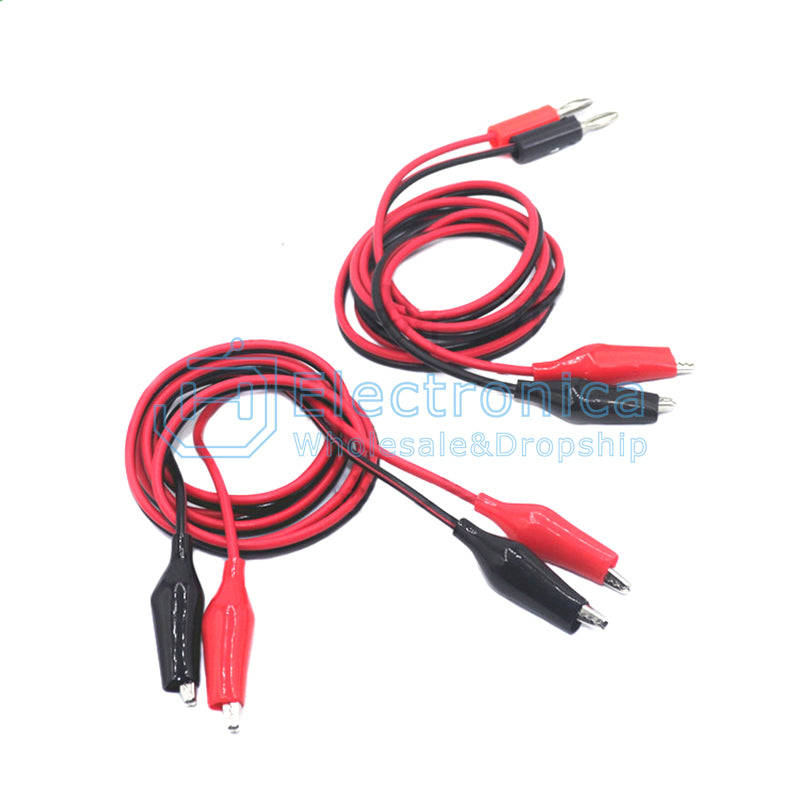 1M Red-Black Double-headed Crocodile Clips Cable - I Found Tech Chinese Warehouse Import - Option 17427;40408