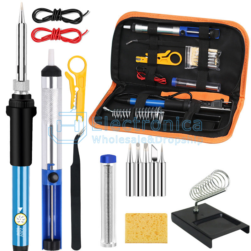 15pcs/Set Adjustable Temperature Internal Heating Soldering Iron Kit - I Found Tech Chinese Warehouse Import - AU Plug