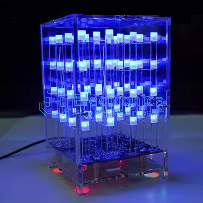 4*4*4 Colorful Light Cube DIY Kit - I Found Tech Chinese Warehouse Import - 2mm shell