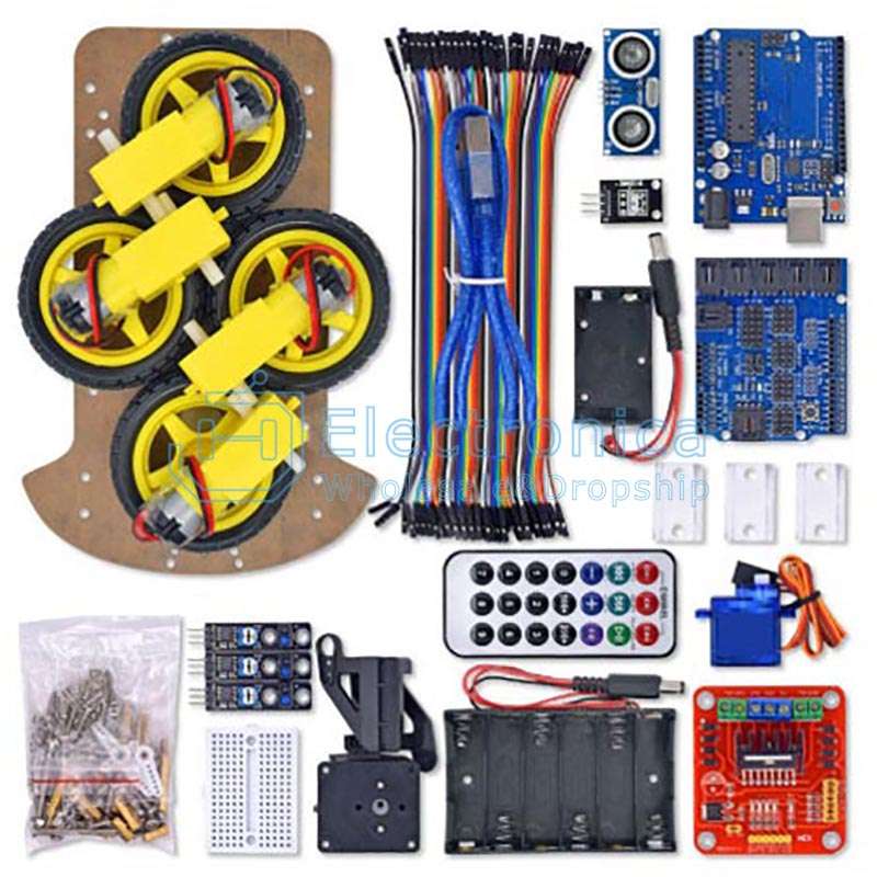 Multi-Functional 4WD Robot Car Chassis Kits - I Found Tech Chinese Warehouse Import - With UNO-R3 with 328P(Made in china...