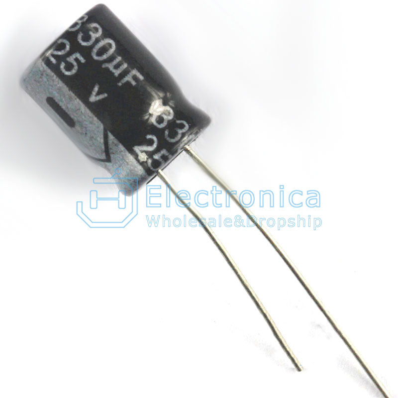 Electrolytic Capacitor 25V/330UF 8*12MM - I Found Tech Chinese Warehouse Import - 100PCS
