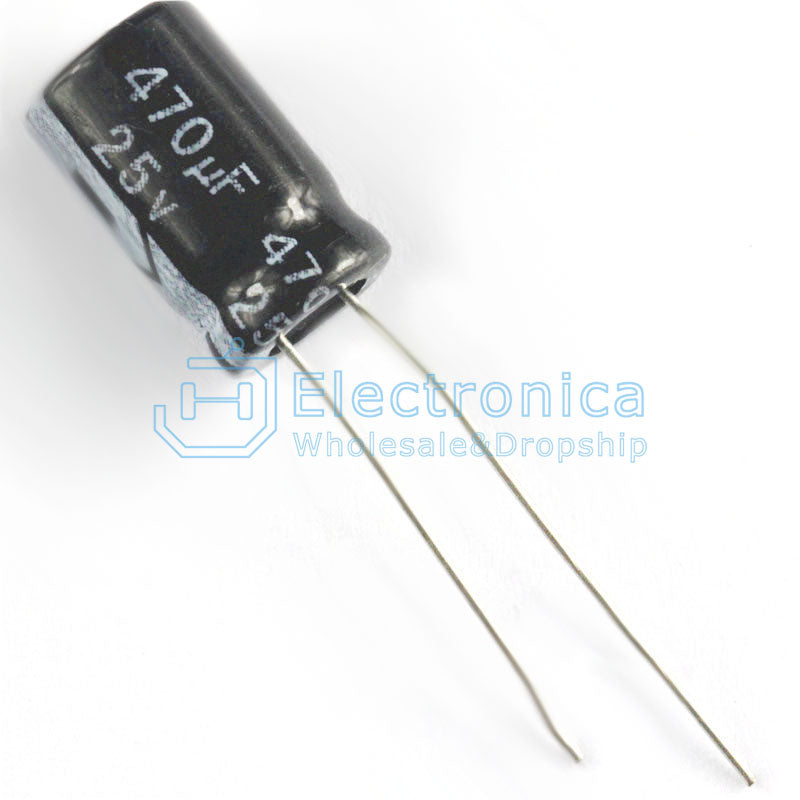 Electrolytic Capacitor 25V/470UF 8*12MM - I Found Tech Chinese Warehouse Import - 10PCS