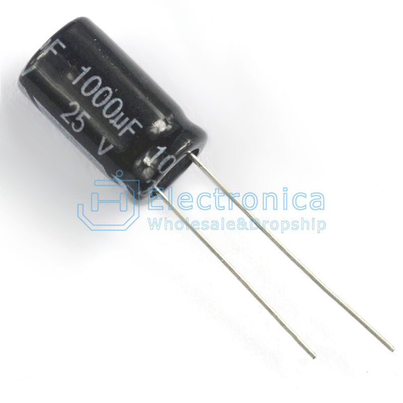 Electrolytic Capacitor 25V/1000UF 10*17MM - I Found Tech Chinese Warehouse Import - 10PCS