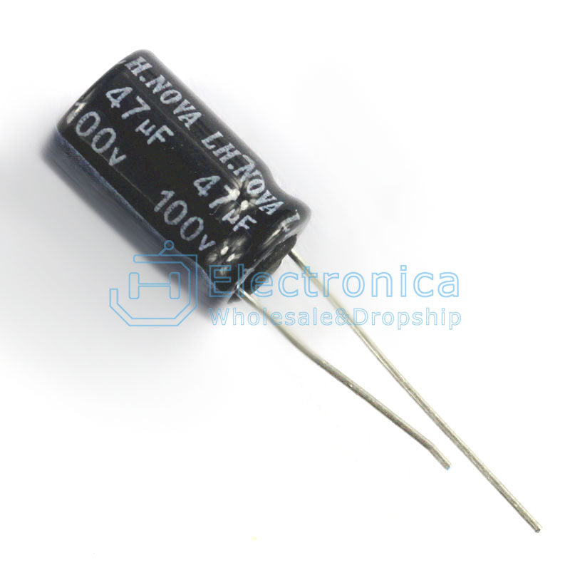 Electrolytic Capacitor 100V/47UF 8*12MM - I Found Tech Chinese Warehouse Import - 10PCS