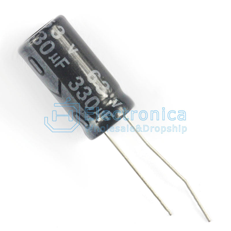 Electrolytic Capacitor 63V/330UF 10*20MM - I Found Tech Chinese Warehouse Import - 10PCS