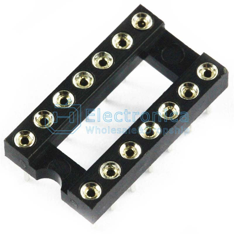 14PIN IC Socket Chip Base Round Hole - I Found Tech Chinese Warehouse Import - 10PCS